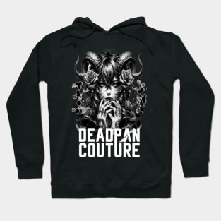 Dark Horned Beauty Deadpan Couture Hoodie